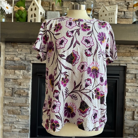 LOFT Pink and Purple Fitted T-Shirt - Picture 11 of 16